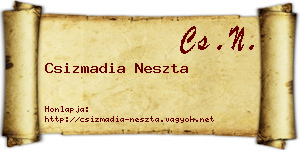 Csizmadia Neszta névjegykártya